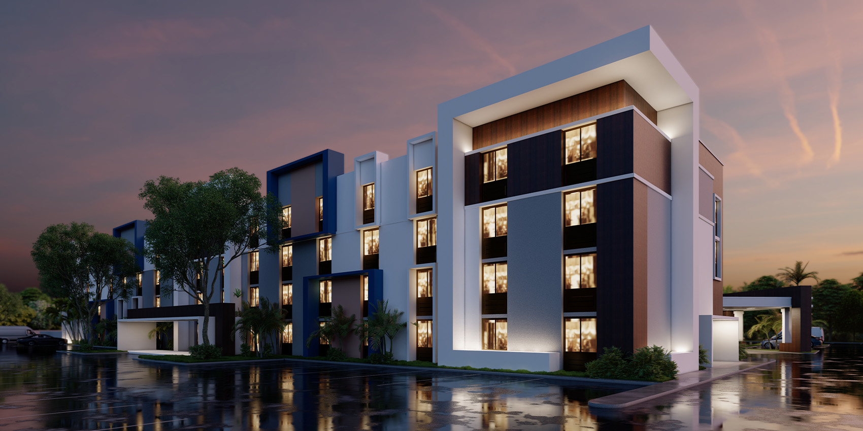 Palm Bay night rendering